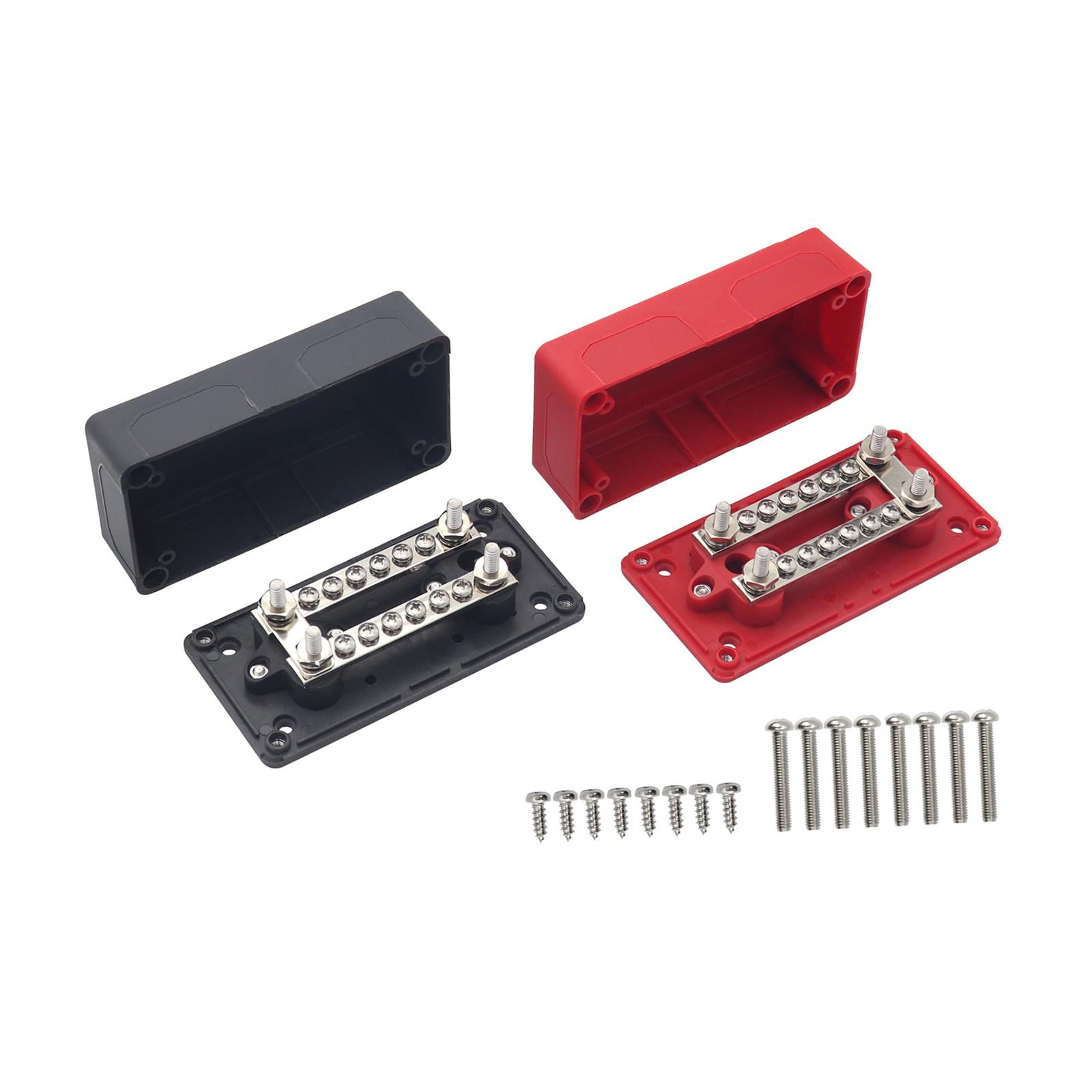 2x Power Distribution Block Junction Block Heavy Duty 300 Amp Rating Bus Bar Terminal Block for Truck Boat Car RV Marine Style C