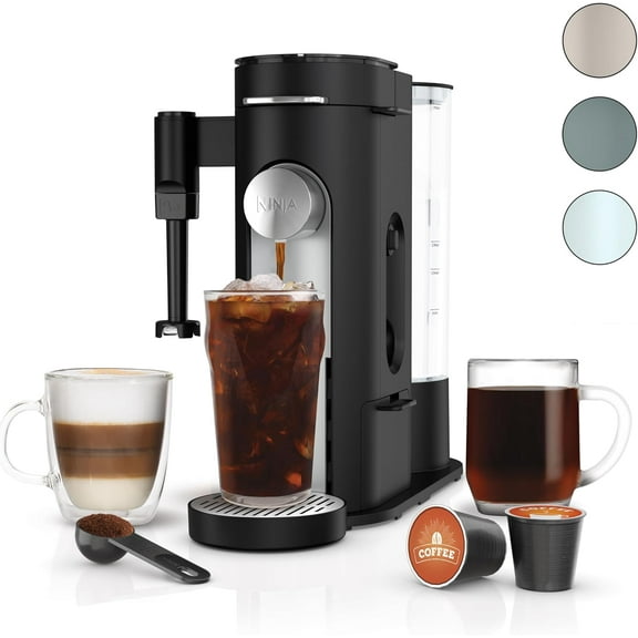Coffee Maker  Single Serve Brew with Coffee Pods & Grounds Compatible with Coffee Pods  4 Brew Styles, up to 24oz Cup Sizes & 56oz Removable Reservoir  Black PB051