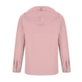 thumbnail image 5 of Timoontee Men's Hoodies Long Sleeve Lace Up Hooded Blouse Casual Fall Trendy Gamping Hiking Jogger Pullover Tops Lightweight Solid Shirts Pink L, 5 of 9