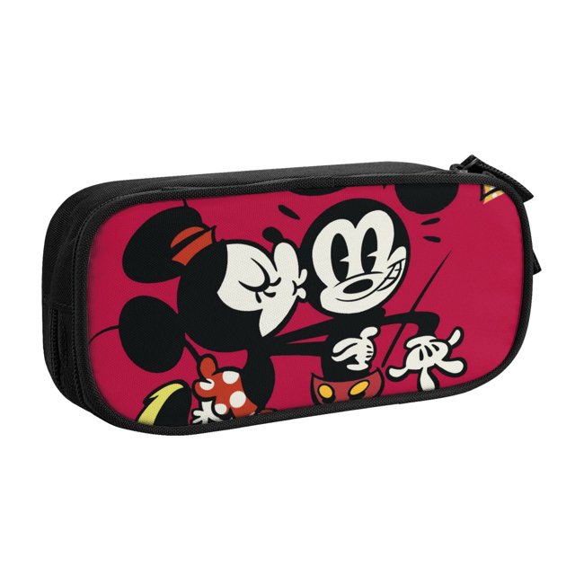 Estuche organizador de lápices con diseño de Mickey Mouse Doodle, bonito y divertido diseño de dibujos animados, ideal para la universidad y la oficina, con gran capacidad y colorido.