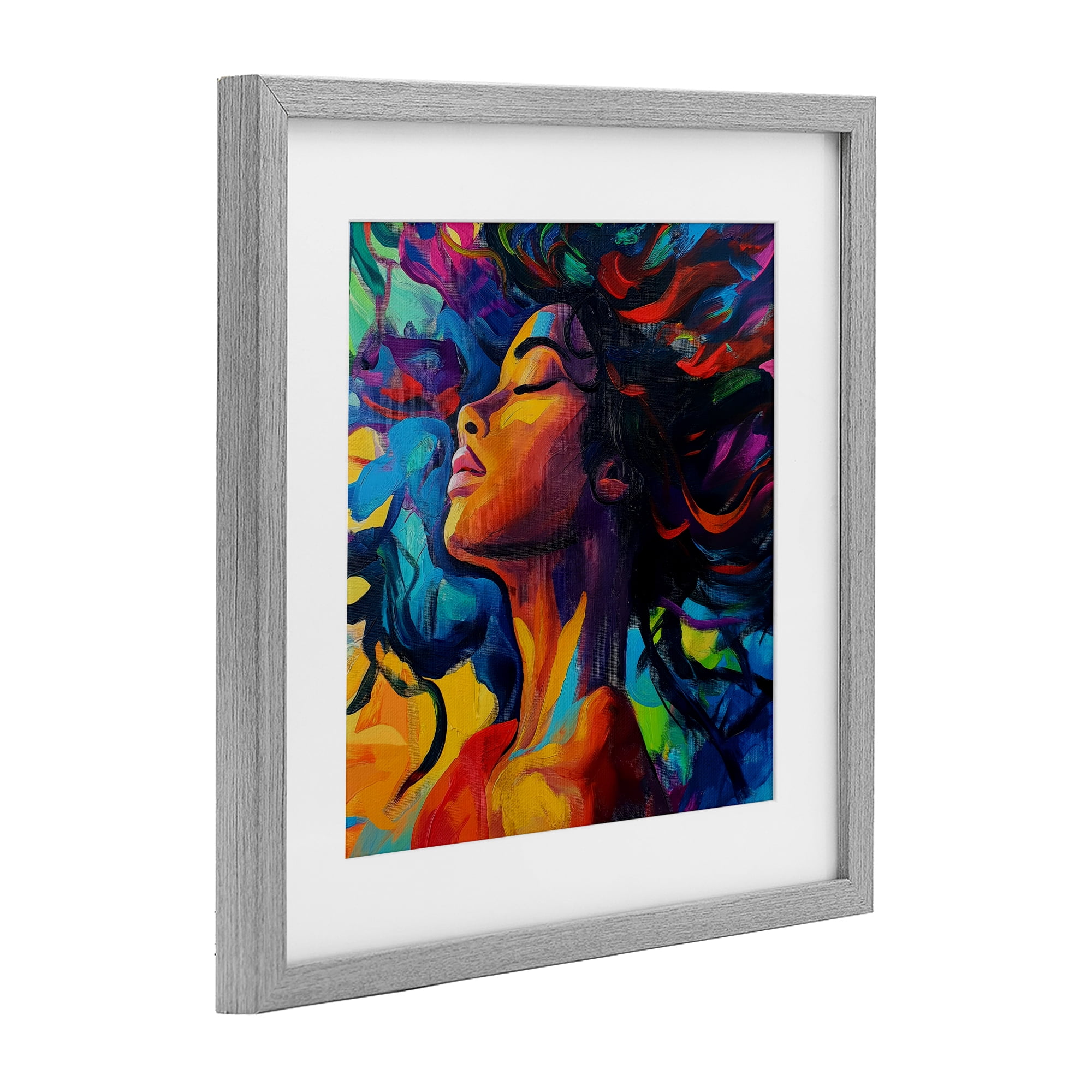 Stupell Industries Radiant Flow Woman Gray Framed Print Under Glass, design by Svetlana Aleynikova