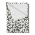 thumbnail image 2 of Cactus Soft Flannel Fleece Throw Blanket, Pattern of Cacti Plant Silhouettes Greyscale Succulentrrangement Desert Flora, Cozy Plush for Indoor and Outdoor Use, 50" x 70", Grey Ivory, by Ambesonne, 2 of 5