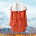 thumbnail image 4 of Vedolay Warm Winter Coats for Women Long Sleeve Open Front Coat Orange,M, 4 of 5
