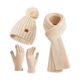 thumbnail image 1 of New In Stock Adult Children 6 Color Women's Knitted Hat Scarf Touch Screen Gloves, 1 of 2