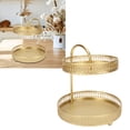 thumbnail image 4 of 2 Tier Fruit Tray, Exquisite Texture Gold Elegant Cupcake Stand  For Home, 4 of 8
