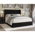 thumbnail image 1 of Billy Tufted Upholstered Platform Bed Black - King, 1 of 5