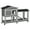 Gray#3, variant on Dog Crate, PawHut 62" Wooden Rabbit Hutch, Bunny Cage, Pet Playpen House with Wheels, Run Box, No Leak Tray, and Ramp for Small Animals, Indoor/Outdoor Use, Light Gray, Gray Pet Playpen,Chicken Coop