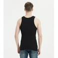 thumbnail image 3 of Comfneat Men's A-Shirts Tight Fit Tank Tops Cotton Spandex Undershirts, 6-Pack  (Black, M), 3 of 5