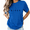 blue-1, variant on UNISHE Women's Japanese Wave Checker Border Psalm 93:4 Faith Quote Graphic Short‑Sleeve T‑shirt Relaxed Fit