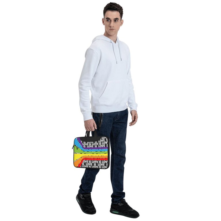 ♡cancan♡ ZICANCN Laptop Case 15.6 inch, Full Rainbow Heart Love Work