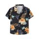 thumbnail image 3 of Camisas de verano para hombre con estampado 3D de flores trituradas, ropa de calle hawaiana de gran tamaño para playa, camisetas con solapa y botón, 3 of 5