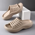 thumbnail image 5 of Dakaela Women's Cloud Slide Sandals with Arch Support Plantar Fasciitis Orthotic Open Toe Sport Slippers Comfortable Non Slip Indoor Outdoor Shoes Size 6 7 8 Khaki, 5 of 7