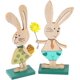 thumbnail image 1 of Decoración de conejito de Pascua, juego de 2 decoración de conejito de Pascua para estar de pie, decoraciones de conejito de Pascua de madera, decoraciones de Pascua en TUNC Sencillez, 1 of 5