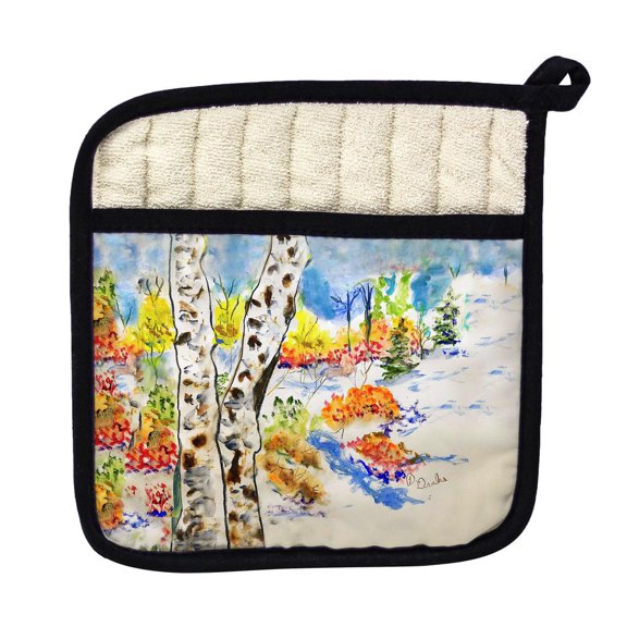 Betsy Drake Interiors White Birch Pot Holder