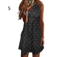 thumbnail image 3 of Vestido informal sin mangas Minnieouse bohemio elegante playero negro S, 3 of 6