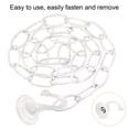 thumbnail image 4 of Uxcell Ceiling Hook Wall Mount 37x55mm with 1M Hanging Chain Extension Link White, 4 of 5