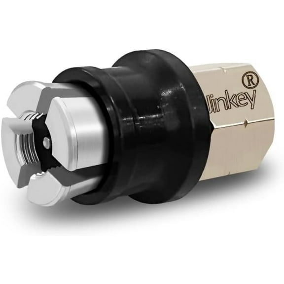 Jinkey®  Lock On Air Chuck for Schrader Valve, 1/4" FNPT Heavy Duty Brass Close Flow Straight Locking Tire Chuck Quick Release Air Chuck for Pressure Gauge Tire Inflator Compressor Accessories