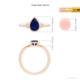 thumbnail image 5 of ANGARA Natural 1.15 ct Blue Sapphire Engagement Ring with Diamonds in 14K Rose Gold for Women (Size-8x6mm) | September Birthstone, Anniversary, Jewelry Gift for Women | Natural Sapphire Ring, 5 of 10