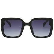 Piranha Eyewear Lily Oversize Square Women's Sunglasses - Black
