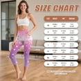 thumbnail image 7 of HELLHERO Fish Scale Printed Yoga Pants for Women High Waisted Capri Leggings Cherry Blossom Printed Workout Leggings with Pockets, S, 7 of 7