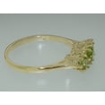 thumbnail image 5 of LBG British Made 9k Yellow Gold Natural Peridot Womens Promise Ring - 33 size options - Size 9.5, 5 of 6
