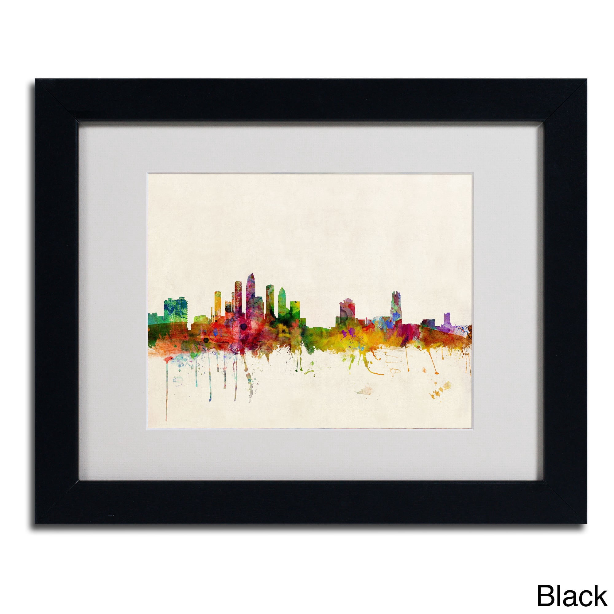 Trademark Fine Art "Tampa, Florida" Canvas Art by Michael Tompsett, Wood Frame