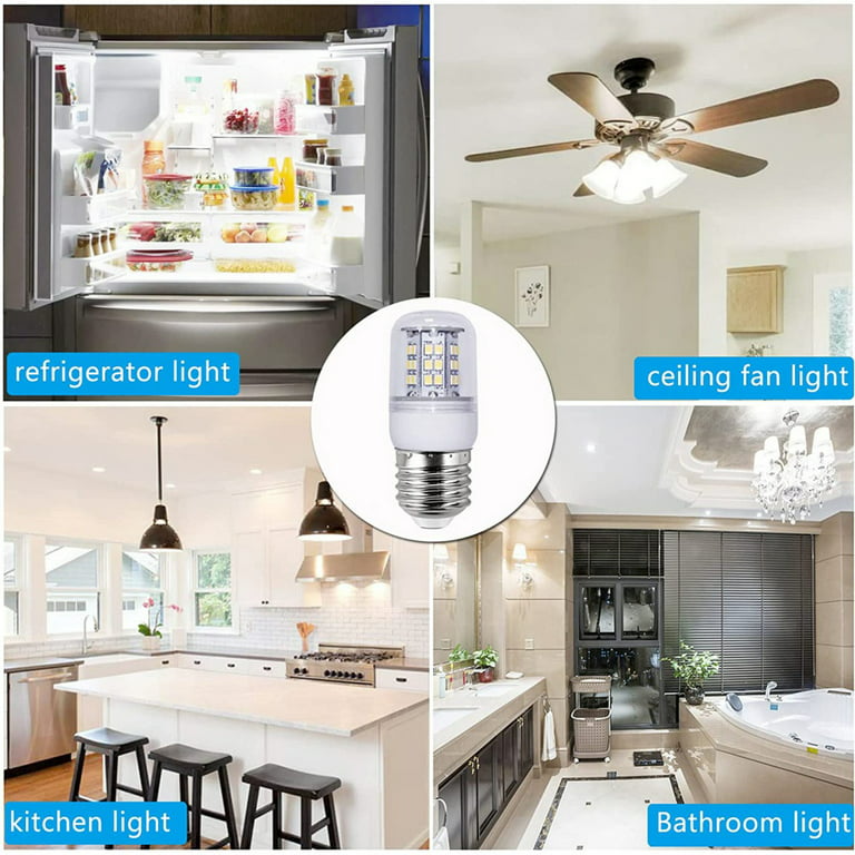 Acaxin LED Refrigerator Light Bulb 4W 40Watt Equivalent, Waterproof  Replacement For Frigidaire, Freezer IP54, 120V E26 Daylight White 5000K 400