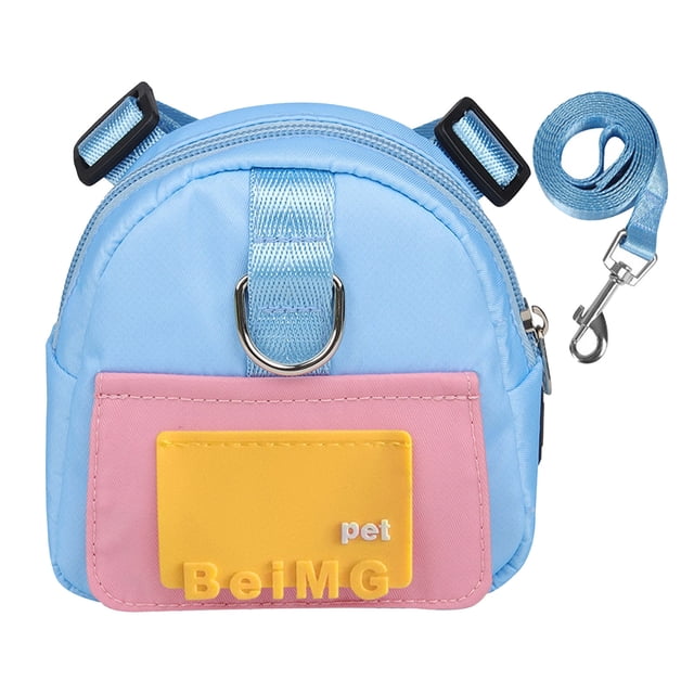 Leashes Puppy Backpack Leash For Small Dogs Dog Backpack Harness Car Outdoor Cute Dog Chest Leash