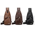 thumbnail image 4 of EYIIYE Men Shoulder Bag Sling Chest Pack Canvas USB Charging Sports Crossbody Handbag, 4 of 8