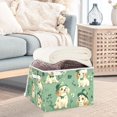 thumbnail image 5 of Cute Dogs Wear Hats Storage Basket for Shelves Foldable Container Organizer for Organizing Toys Clothes Books with Handles, 5 of 7