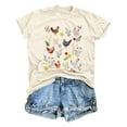 thumbnail image 4 of Oversized Tshirts for Women Chicken Shirt Cute Chicken Mom Shirt Farm Country Casual Tee Womens Summer Tops Beige L, 4 of 4