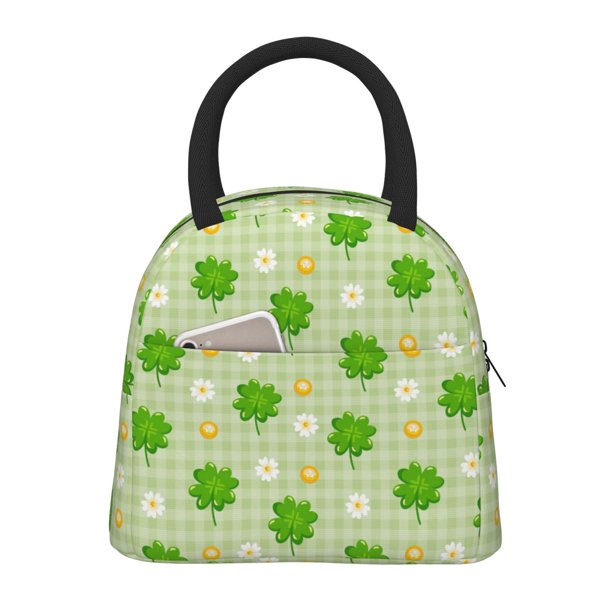 Easygdp St Patrick's Day11 Bolsa de Almuerzo Insulada Grande, Forro de Aluminio, Diseño Espacioso, a Prueba de Fugas, Ideal para Trabajo, Picnics, Viajes y Actividades al Aire Libre