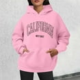 thumbnail image 2 of Bibifish Hoodies For Women California City Letter Print Hoodies Long Sleeve Drawstring Hoodies Oversized Fleece Pockets Tops, 2 of 4