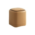 thumbnail image 2 of Fasiaou Countertop Garbage Bin Push Button Multipurpose 5x5x6 Inch Small Recycle Bin for Bedside Tables Office and Kitchen,Brown, 2 of 6