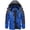 Blue, variant on Men's Winter Waterproof Ski Jackets with Hooded Windproof Fleece Warm Snow Coat with Multi-Pockets For Hiking and Snowboarding ,Black,XL