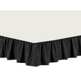 thumbnail image 2 of The Great American Store 3 Side Coverage Ruffle/Gathered Bed Skirt with 11 Inch Drop Length (Cal King, Solid Black) 1500 Series Brushed Microfiber - Covers Bed Legs and Frame, 2 of 3