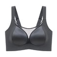 thumbnail image 2 of Ovbmpzd Lifting Everyday Underwear Bras for Women No Underwire Push Up Mesh Gray Underwear Bras Sexy Comfortable Bras Plus Size,M, 2 of 5