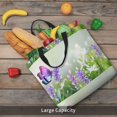 thumbnail image 4 of Disketp Purple Butterfly On Wild Bolsa Tote de Lona para Mujer, Bolso de Hombro y Cruzado con Cierre de Cremallera, 4 of 6