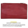 thumbnail image 5 of Leatherboss Genuine Leather Women Slim Compact Clutch Credit Card Holder with Coin Pocket, 5 of 6