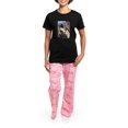 thumbnail image 4 of CafePress - Japanese Cats Women's Dark Pajamas - Women's Short Sleeve Print T-Shirt and Pants Dark Cotton Pajama Set, 4 of 7
