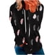 thumbnail image 1 of Mujeres Casual Pluma Impresión Con Capucha Manga Larga Cordón Cobertura Tops Sudadera Con Capucha Fridja hj5017, 1 of 4
