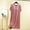 A_Pink, variant on Swuxness Women's Short Sleeved Casual Nightgowns V Neck Built in Bra Pleated Front Soft Long Pajamas Dress