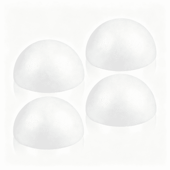 CYFW 4Pcs Half Foam Balls 8",Large Polystyrene Half Balls Smooth White Foam Ball for Art and Craft School Projects Wedding Home Centerpieces Christmas Easter Party Decorations