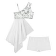 thumbnail image 3 of YONGHS Big Girls One Shoulder Sequined Lyrical Dance Dress with Shorts Set 6-14, 3 of 7
