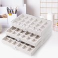 thumbnail image 6 of Milageto Jewelry Organizer Box Elegant Jewelry Holder for Rings Bracelet Vanity Table Beige, 6 of 7