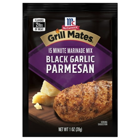 McCormick GRILL MATES Black Garlic Parmesan Marinade Mix, 1.0 oz Packet