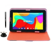 LINSAY 7" 2GB RAM 64GB Android 13 WiFi Tablet with case New York Style Leather , Pop Holder and Pen Stylus