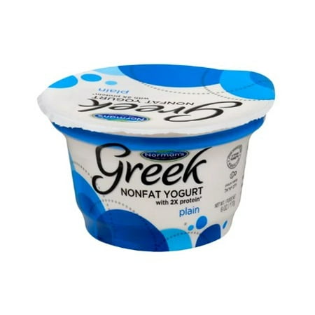Normans Yogurt Greek NF Plain, 6 oz