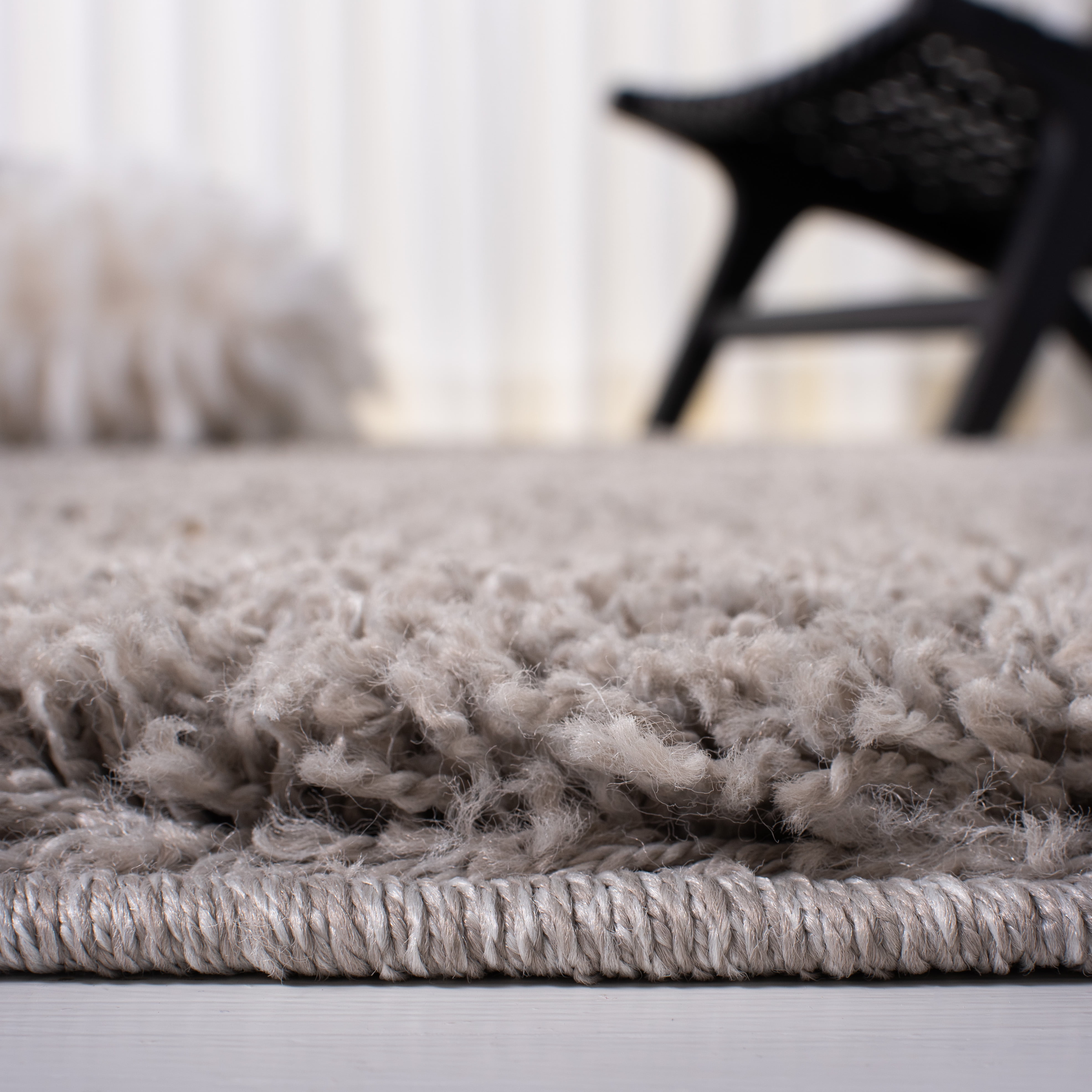 SAFAVIEH Venus Elijah Solid Plush Shag Runner Rug, Taupe, 2'2" x 10'