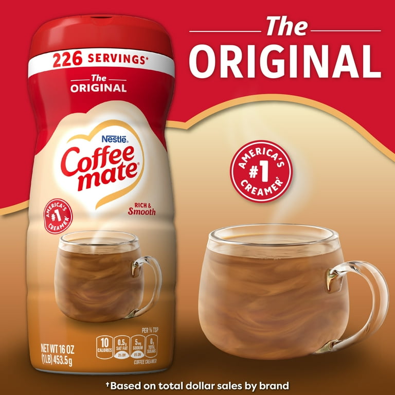 2 pack) Coffee mate Original Powder Coffee Creamer, 16 oz